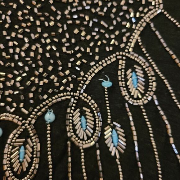 The Kooples Tshirt Linen Blend Beaded Shirt - Picture 3 of 9